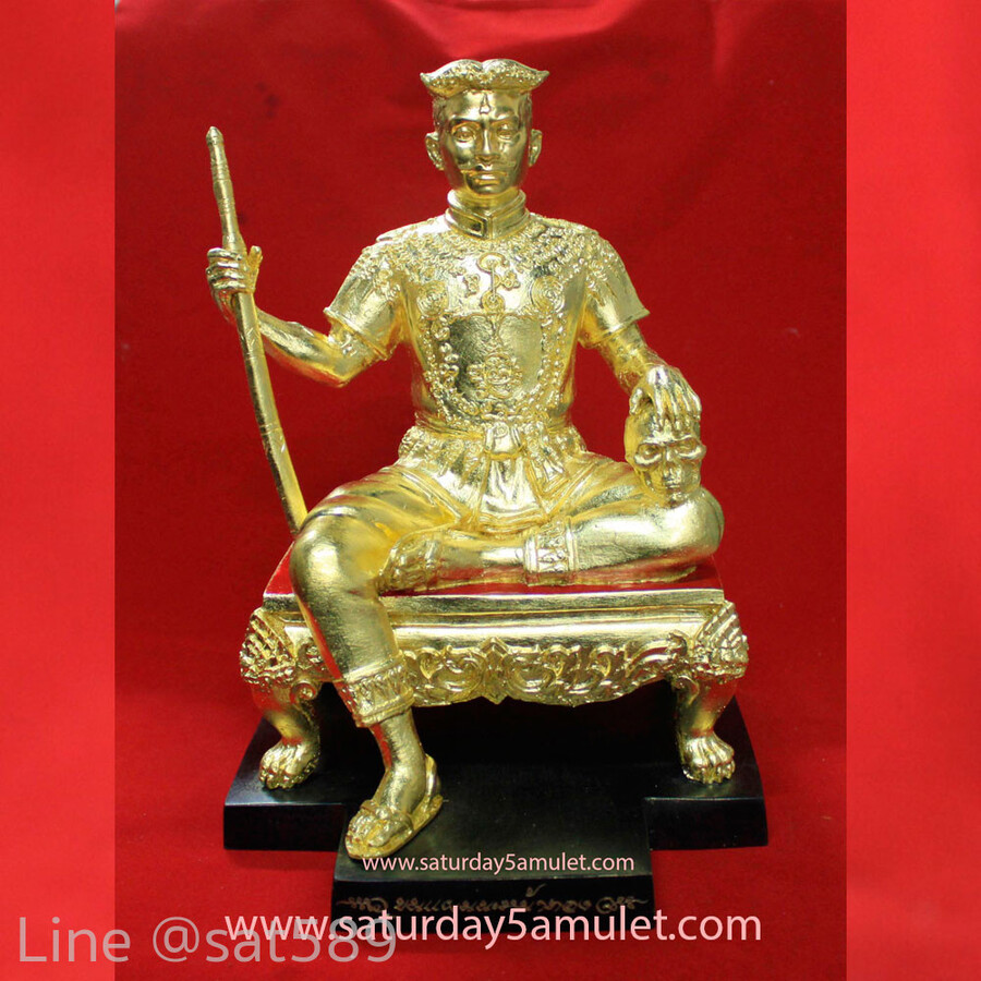 พระขุนแผนนะหน้าทอง-ปิดทอง บูชา 5 นิ้ว อ.สุบิน